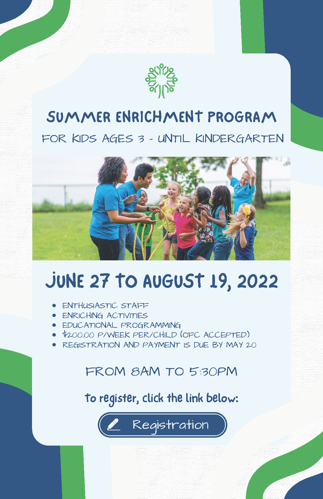 Summer Enrichment Program offered at Bergen Family Center.  Please see the attached flyer.