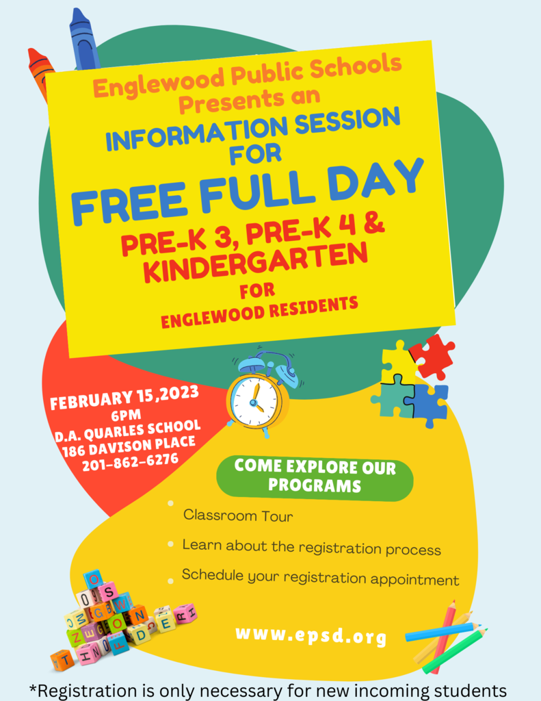 EPSD presents an Information Session for PreK-3, PreK-4, and Kindergarten - February 15th at 6 pm at Quarles School. 