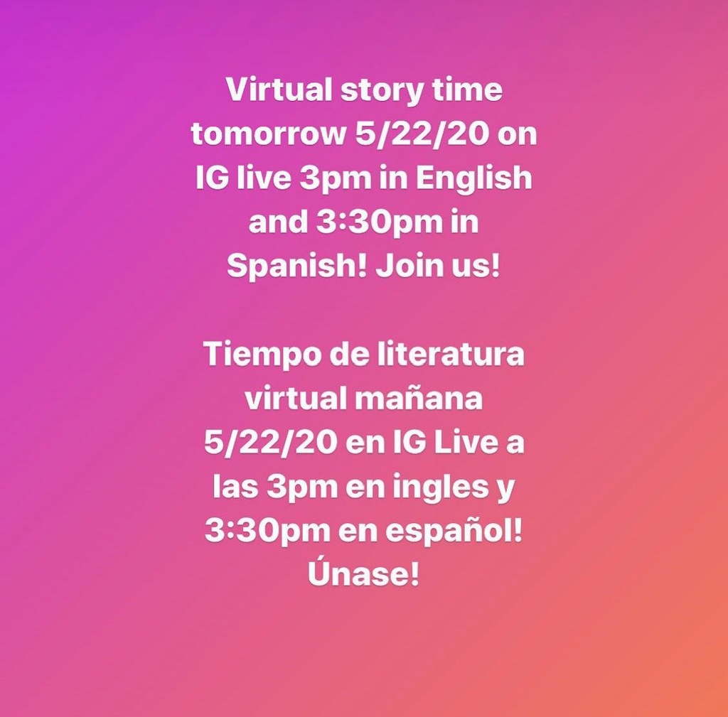 Virtual Story Time 5-22-20